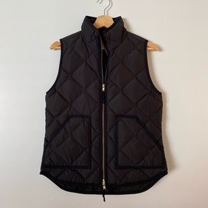 J. Crew Women's XS Quilted Down Vest Black Style 92465